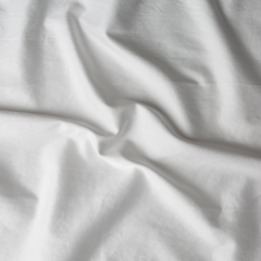Bria Queen Flat Sheet from Bella Notte Linens in Winter White.