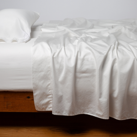 Bria Flat Sheet - Winter White - Queen