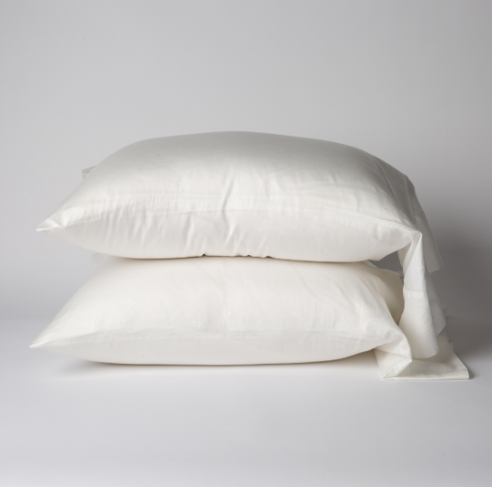 Bria King Pillowcases from Bella Notte Linens in Winter White.