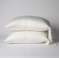 Bria King Pillowcases from Bella Notte Linens in Winter White.