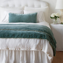 Carmen Bed End Blanket from Bella Notte Linens in the color Eucalyptus. 