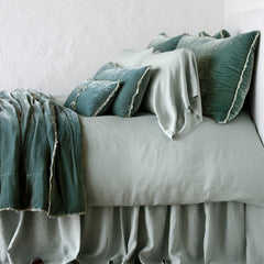 Carmen Bed End Blanket from Bella Notte Linens in the color Eucalyptus. 