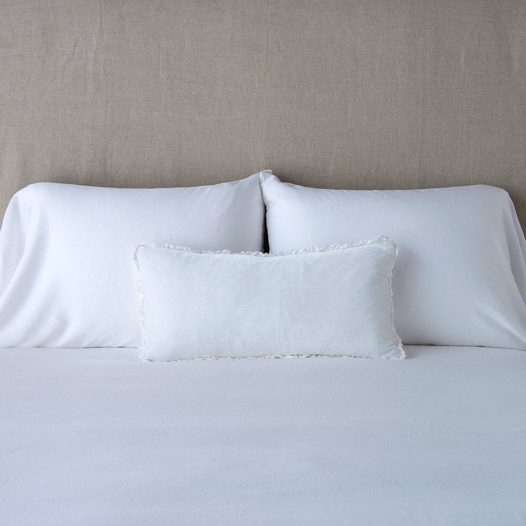 Carmen Accent Pillow from Bella Notte Linens in the color White.