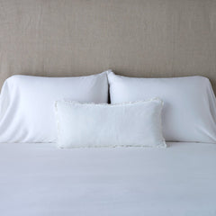 Carmen Accent Pillow from Bella Notte Linens in the color White.