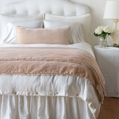 Carmen Bed End Blanket from Bella Notte Linens in the color Pearl.