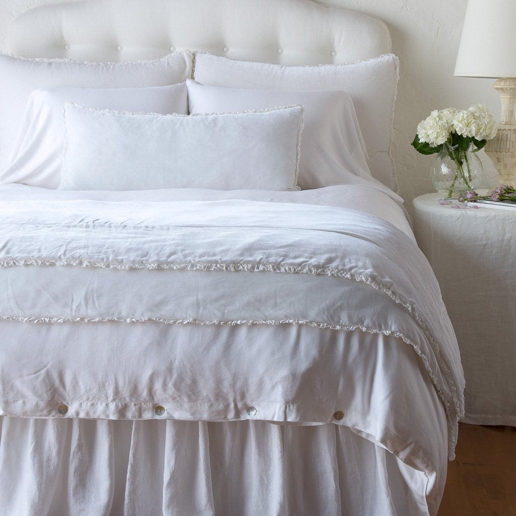 Carmen Bed End Blanket from Bella Notte Linens in the color White.