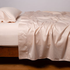 Bria Flat Sheet in Pearl from Bella Notte Linens.