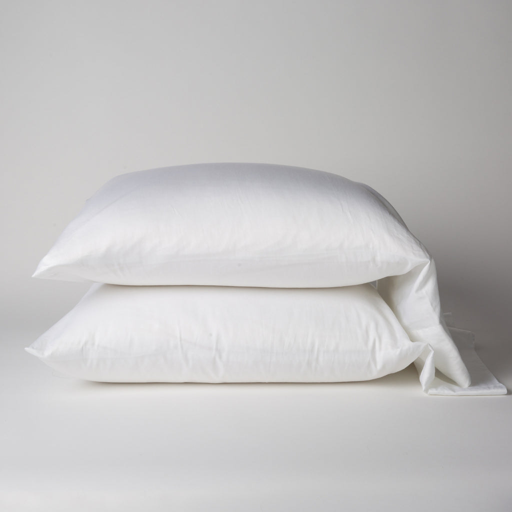 Bria Pillowcase in White from Bella Notte Linens.