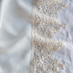 Frida Fabric in Winter White from Bella Notte Linens