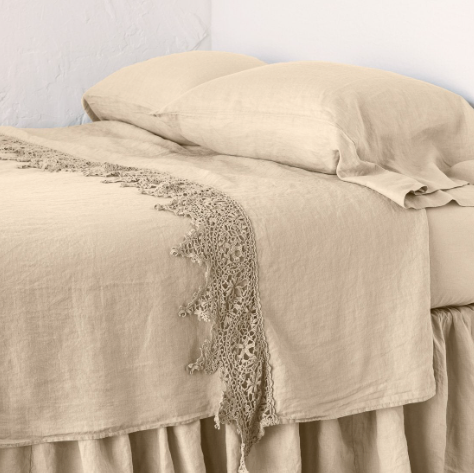 Queen Frida Flat Sheet in Honeycomb from Bella Notte Linens