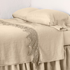 Queen Frida Flat Sheet in Honeycomb from Bella Notte Linens