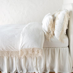 Frida Standard Pillowcase in Winter White from Bella Notte Linens