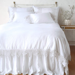 Frida King Pillowcase in White from Bella Notte Linens
