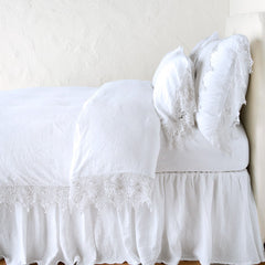Frida Standard Pillowcase in White from Bella Notte Linens