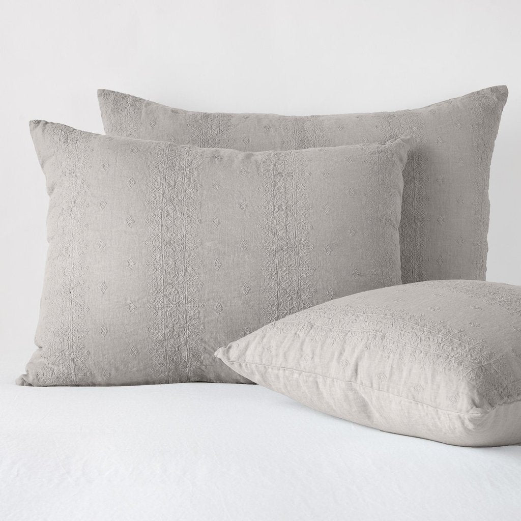 Ines Deluxe Sham in Fog from Bella Notte Linens