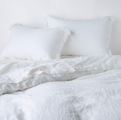 Deluxe Linen Sham in White from Bella Notte Linens