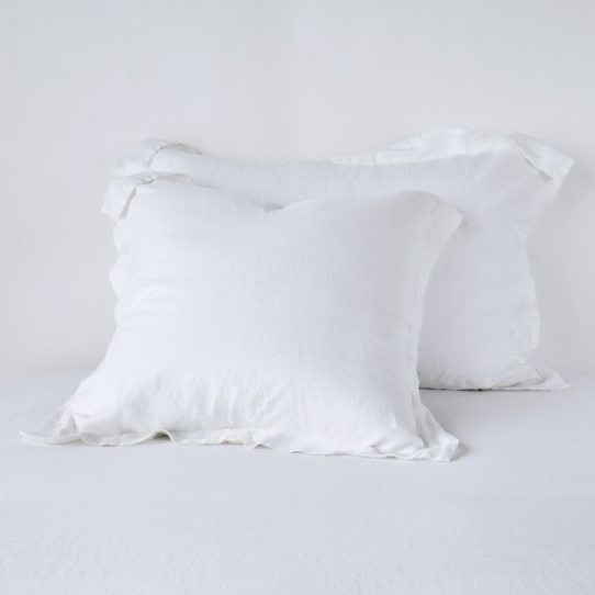 Deluxe Linen Sham in White from Bella Notte Linens