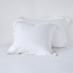 Deluxe Linen Sham in White from Bella Notte Linens