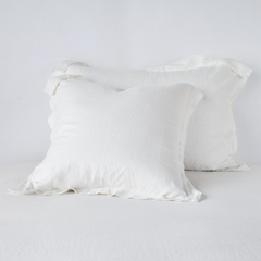 Deluxe Linen Sham in Winter White from Bella Notte Linens
