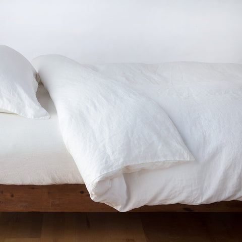 Linen Duvet Cover - Winter White - King