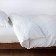Linen King Duvet Cover in Winter White from Bella Notte Linens
