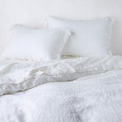 Linen Euro Sham in White from Bella Notte Linens