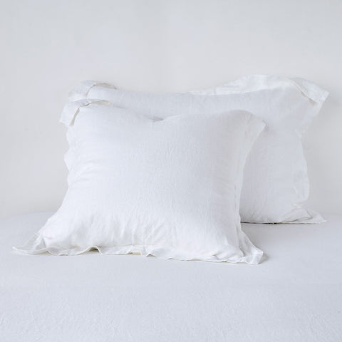 Linen Euro Sham - White