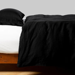 Linen Duvet from Bella Notte Linens in the color Corvino.