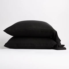 Linen pillowcases from Bella Notte Linens in the color Corvino.