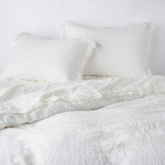 Linen King Sham in Winter White from Bella Notte Linens