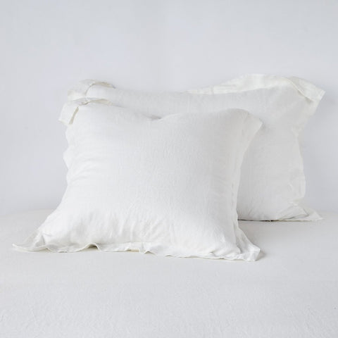 Linen King Sham - Winter White
