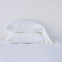 Linen Standard Pillowcase in White from Bella Notte Linens