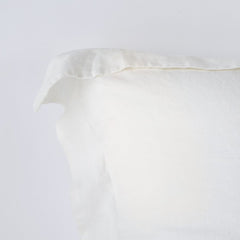 Linen Standard Sham in Winter White from Bella Notte Linens