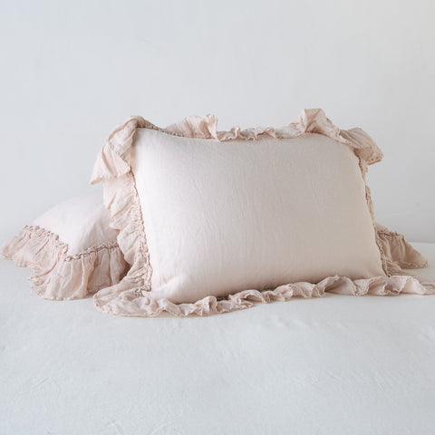 Linen Whisper Deluxe Sham - Pearl