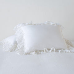 Linen Whisper Deluxe Sham in White from Bella Notte Linens