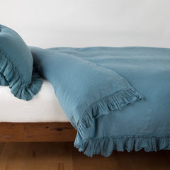 Linen Whisper Duvet from Bella Notte Linens in the color Cenote.