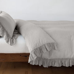 Linen Whisper Duvet from Bella Notte Linens in the color Fog.
