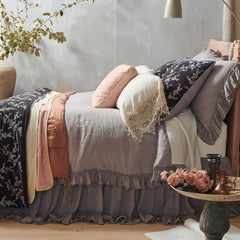 King Linen Whisper Duvet Cover in Moonlight from Bella Notte Linens