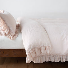 Linen Whisper Duvet from Bella Notte Linens in the color Pearl.