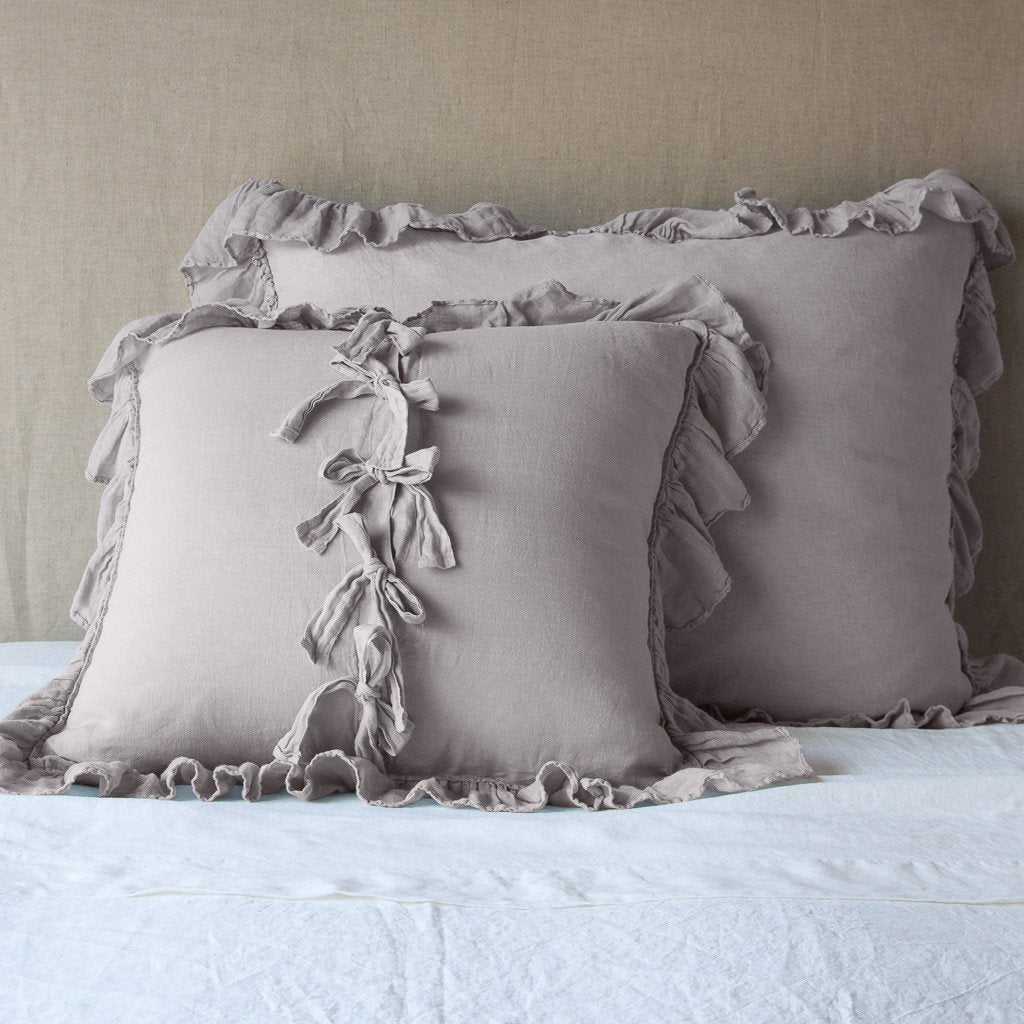 Linen Whisper Euro Sham in Fog from Bella Notte Linens 