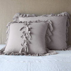 Linen Whisper Euro Sham in Fog from Bella Notte Linens 