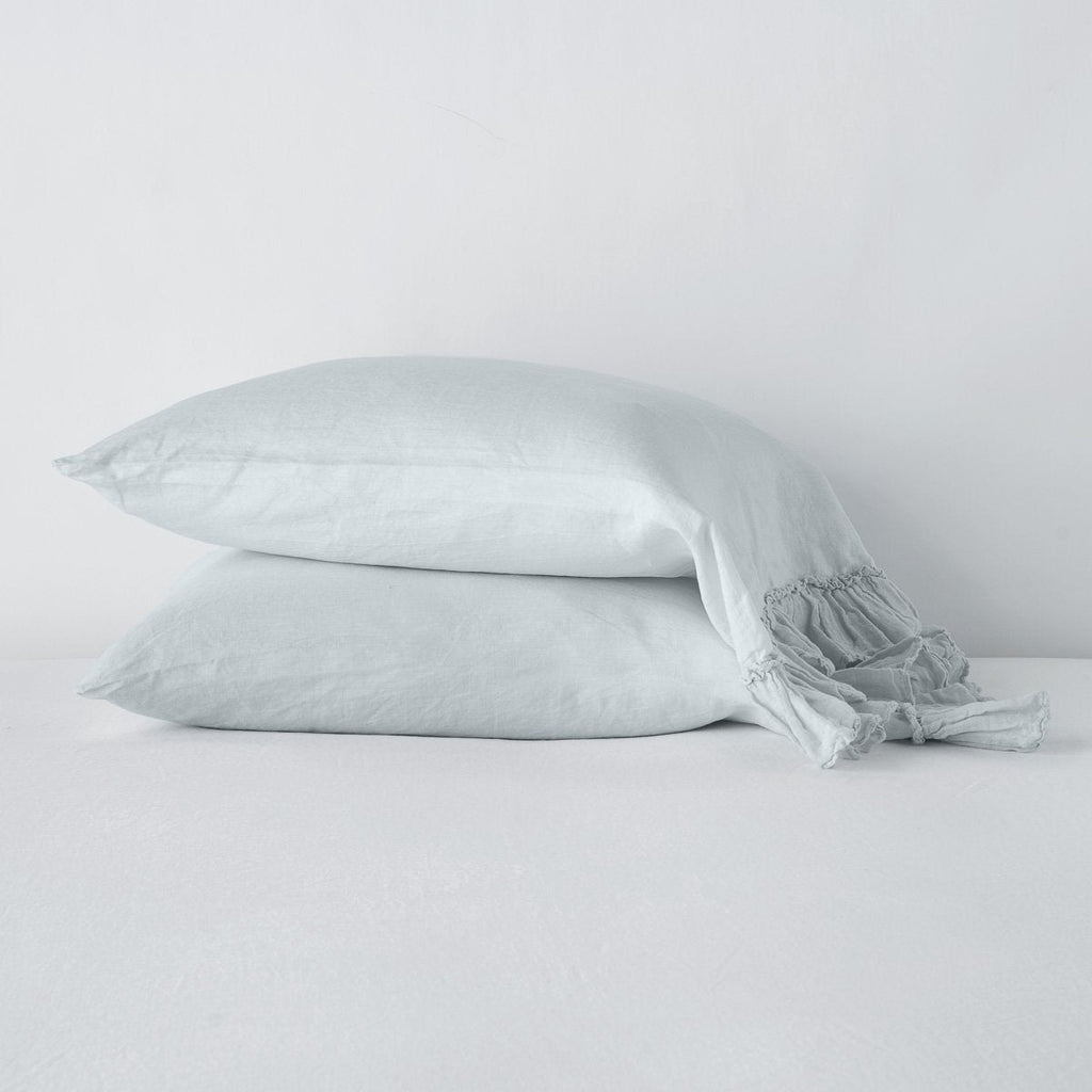 Linen Whisper King Pillowcase in Cloud from Bella Notte Linens