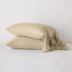 Linen Whisper Pillowcases from Bella Notte Linens in the color Honeycomb.