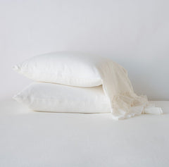 Linen Whisper Pillowcases from Bella Notte Linens in the color Winter White.