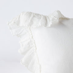 Linen Whisper Euro Sham in Winter White from Bella Notte Linens