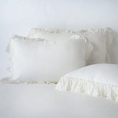 Linen Whisper Euro Sham in Winter White from Bella Notte Linens