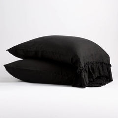 Linen Whisper Pillowcases from Bella Notte Linens in the color Corvino.