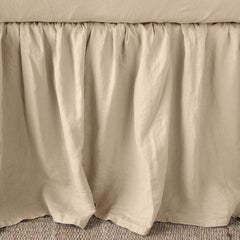 Linen Bed Skirt from Bella Notte Linens in the color Honeycomb.