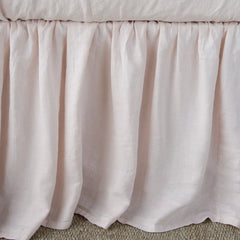 Linen Bed Skirt from Bella Notte Linens in the color Pearl.