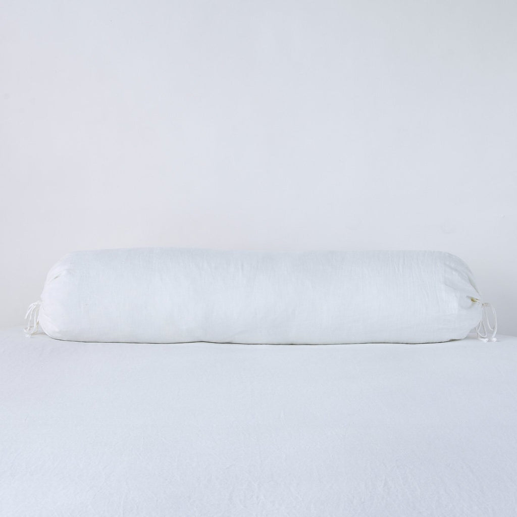 Linen Bolster from Bella Notte Linens in the color White.